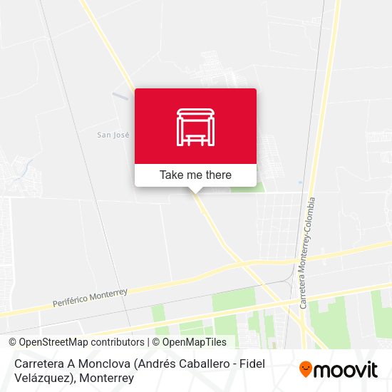 Carretera A Monclova (Andrés Caballero - Fidel Velázquez) map