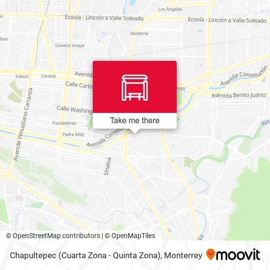 Mapa de Chapultepec (Cuarta Zona - Quinta Zona)