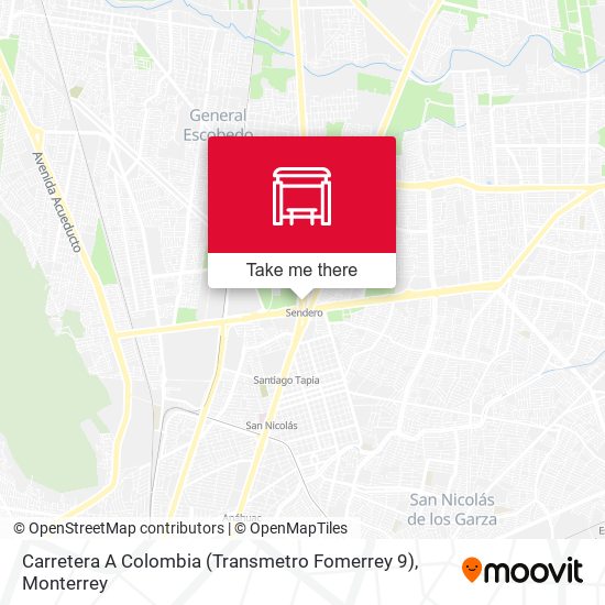 Mapa de Carretera A Colombia (Transmetro Fomerrey 9)