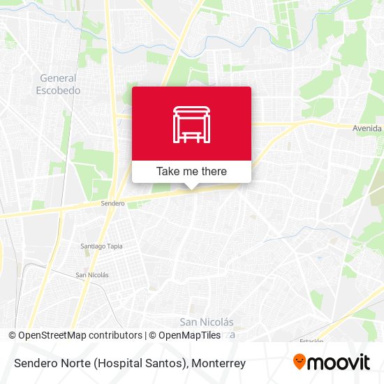 Sendero Norte (Hospital Santos) map