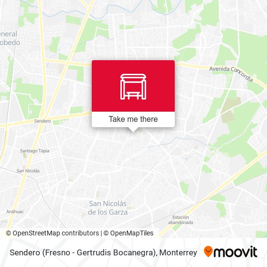 Sendero (Fresno - Gertrudis Bocanegra) map