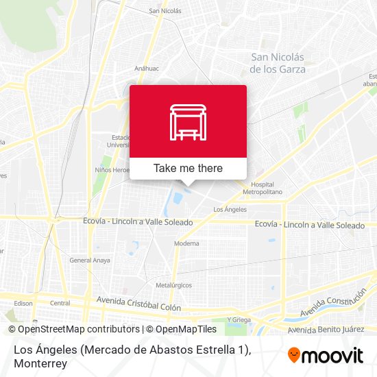 Mapa de Los Ángeles (Mercado de Abastos Estrella 1)