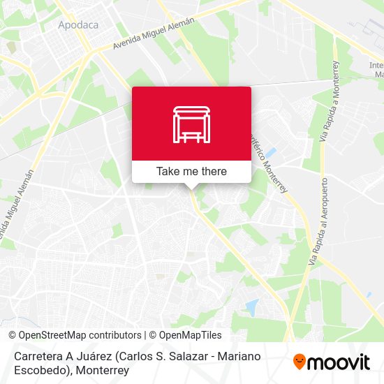 Carretera A Juárez (Carlos S. Salazar - Mariano Escobedo) map