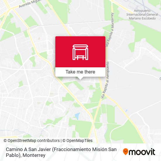Camino A San Javier (Fraccionamiento Misión San Pablo) map