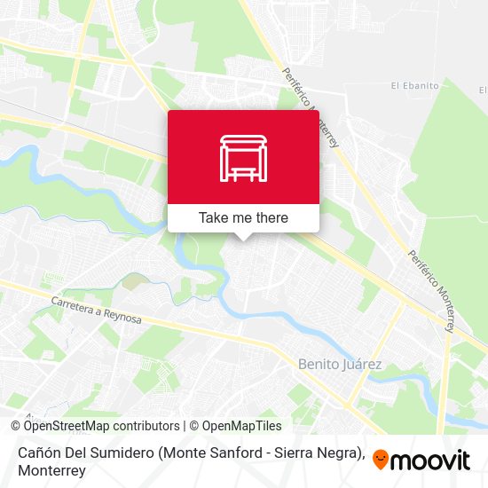 Mapa de Cañón Del Sumidero (Monte Sanford - Sierra Negra)