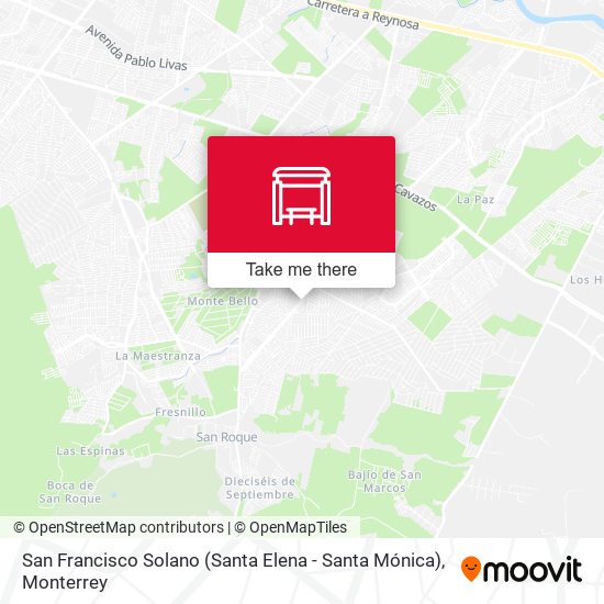 San Francisco Solano (Santa Elena - Santa Mónica) map