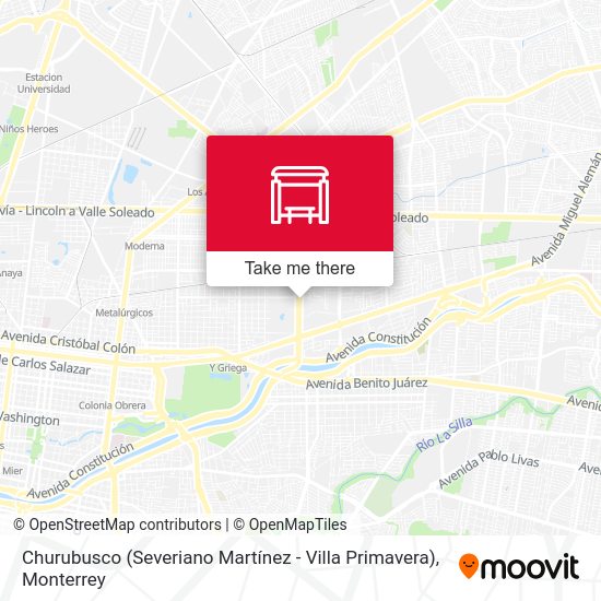 Mapa de Churubusco (Severiano Martínez - Villa Primavera)