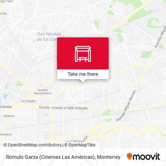 Rómulo Garza (Cinemex Las Américas) map