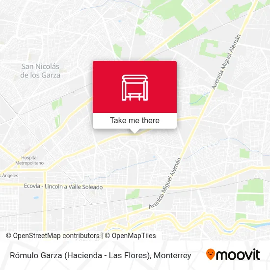 Rómulo Garza (Hacienda - Las Flores) map