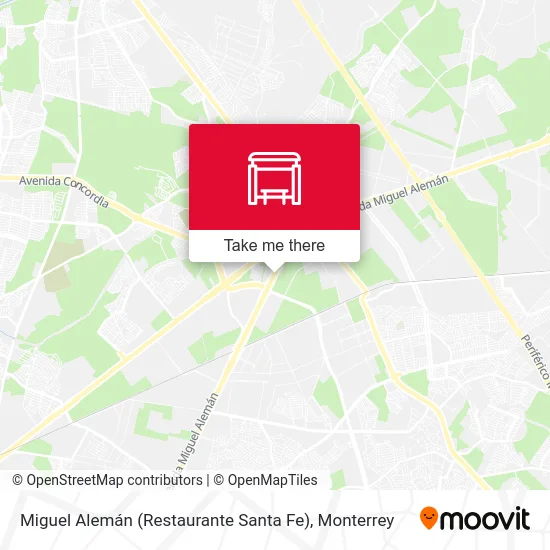 Mapa de Miguel Alemán (Restaurante Santa Fe)