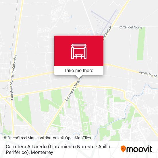 Mapa de Carretera A Laredo (Libramiento Noreste - Anillo Periférico)