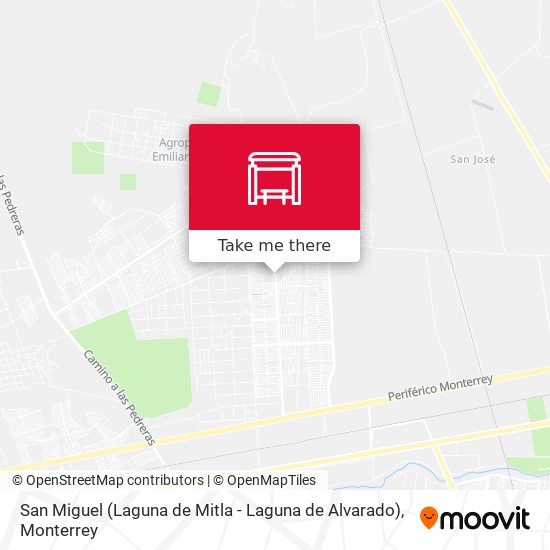 Mapa de San Miguel (Laguna de Mitla - Laguna de Alvarado)