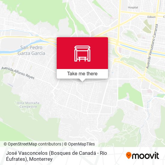 José Vasconcelos (Bosques de Canadá - Río Éufrates) map