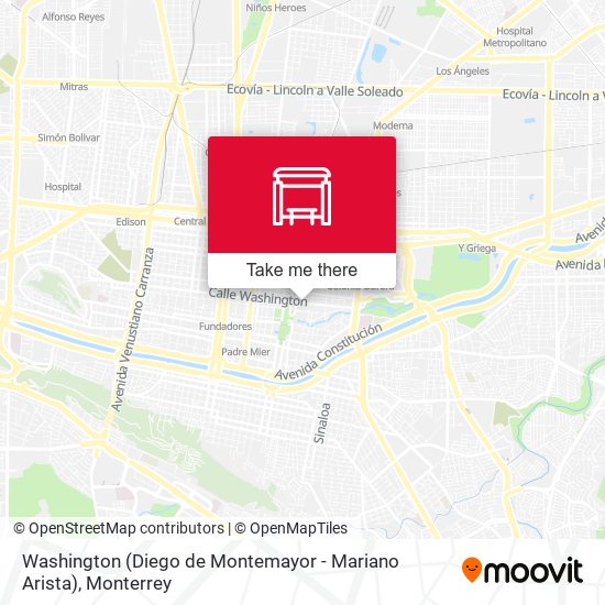 Washington (Diego de Montemayor - Mariano Arista) map