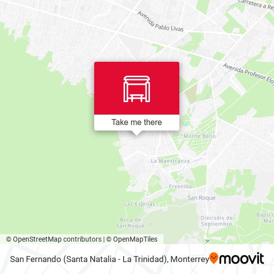 Mapa de San Fernando (Santa Natalia - La Trinidad)