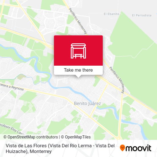 Vista de Las Flores (Vista Del Río Lerma - Vista Del Huizache) map