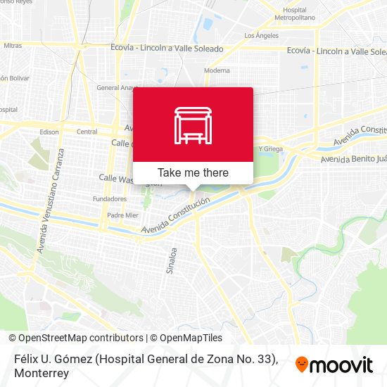 Mapa de Félix U. Gómez (Hospital General de Zona  No. 33)