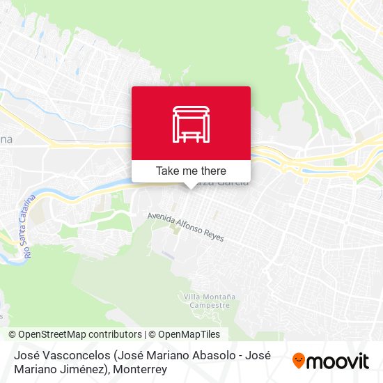 José Vasconcelos (José Mariano Abasolo - José Mariano Jiménez) map