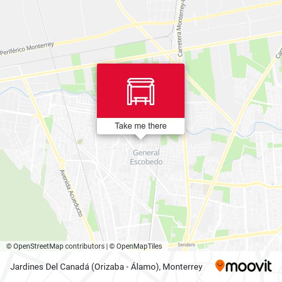 Jardines Del Canadá (Orizaba - Álamo) map