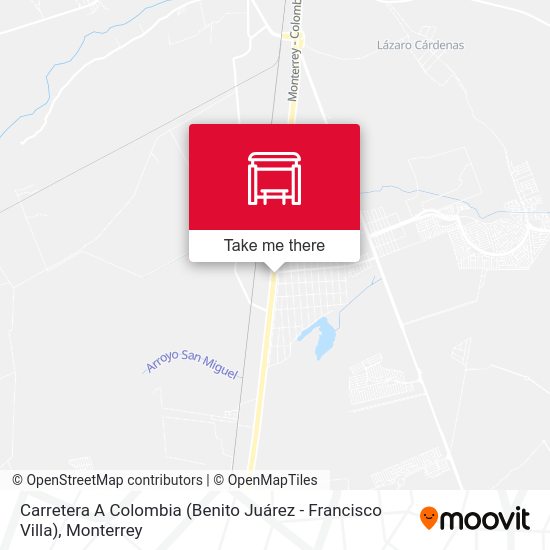 Mapa de Carretera A Colombia (Benito Juárez - Francisco Villa)