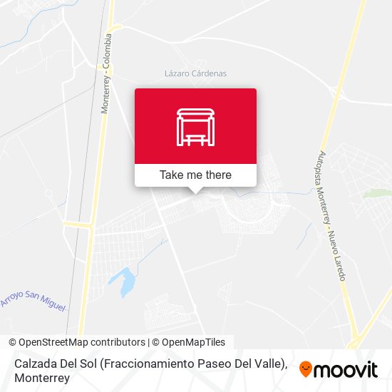 Calzada Del Sol (Fraccionamiento Paseo Del Valle) map