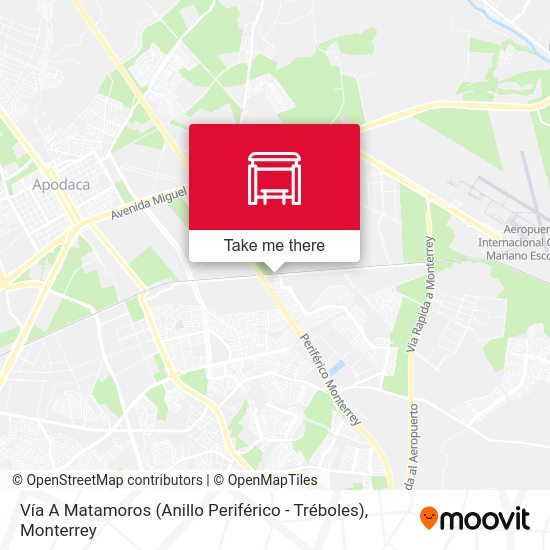 Mapa de Vía A Matamoros (Anillo Periférico - Tréboles)