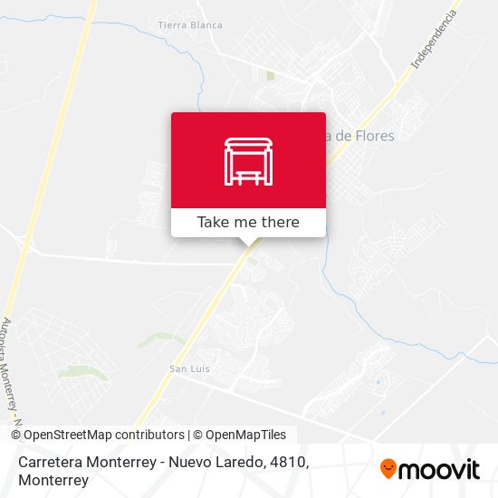 Mapa de Carretera Monterrey - Nuevo Laredo, 4810