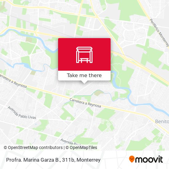 Profra. Marina Garza B., 311b map