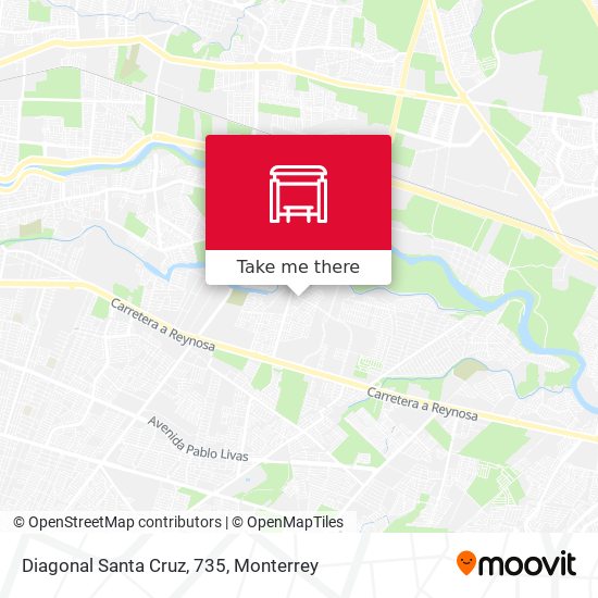 Diagonal Santa Cruz, 735 map