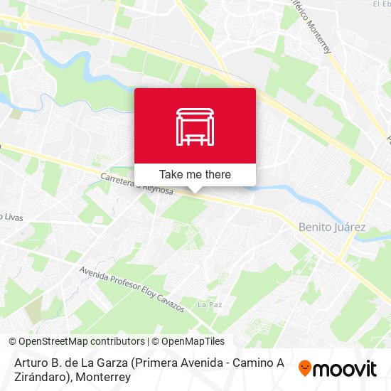 Arturo B. de La Garza (Primera Avenida - Camino A Zirándaro) map