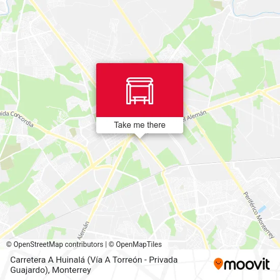 Mapa de Carretera A Huinalá (Vía A Torreón - Privada Guajardo)