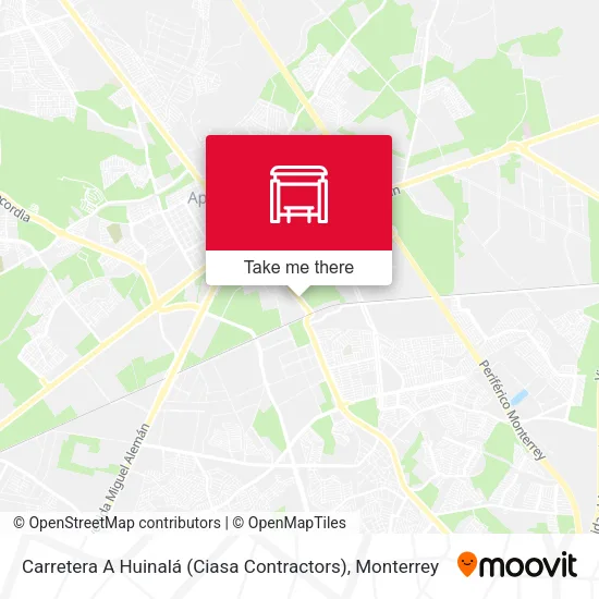 Carretera A Huinalá (Ciasa Contractors) map