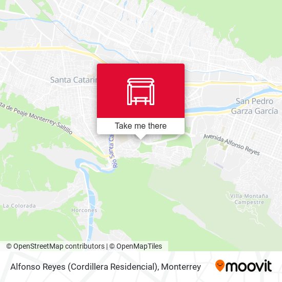 Mapa de Alfonso Reyes (Cordillera Residencial)