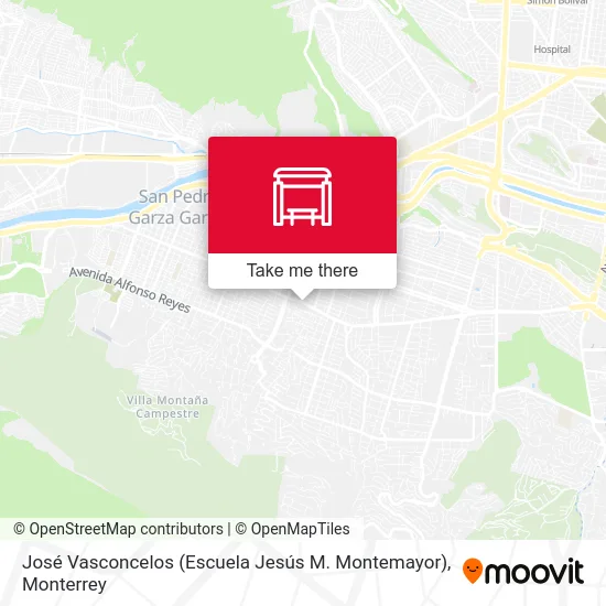 José Vasconcelos (Escuela Jesús M. Montemayor) map