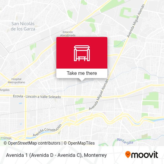 Mapa de Avenida 1 (Avenida D - Avenida C)