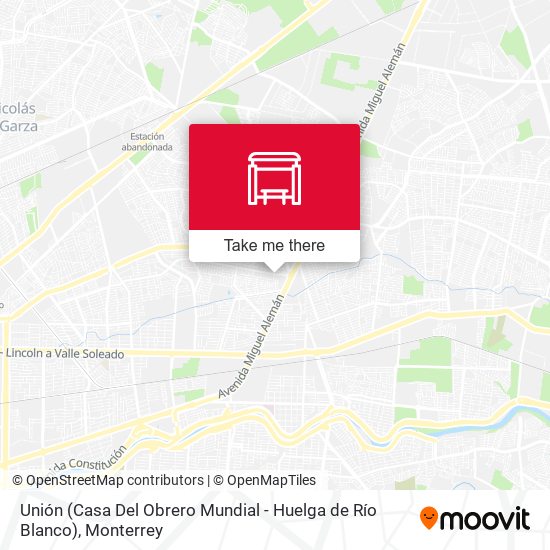 Unión (Casa Del Obrero Mundial - Huelga de Río Blanco) map