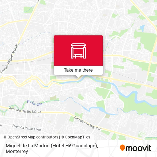 Mapa de Miguel de La Madrid (Hotel Hi! Guadalupe)