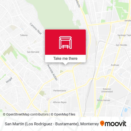 San Martín (Los Rodríguez - Bustamante) map