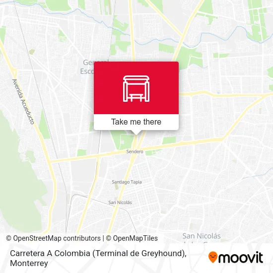 Carretera A Colombia (Terminal de Greyhound) map