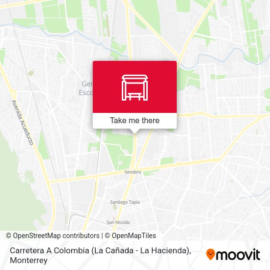 Mapa de Carretera A Colombia (La Cañada - La Hacienda)