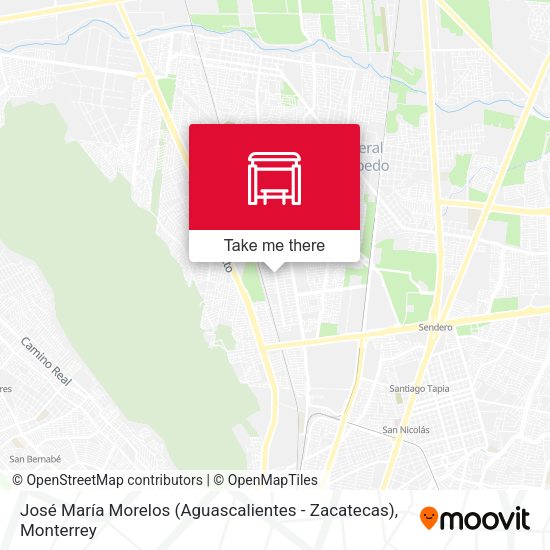 José María Morelos (Aguascalientes - Zacatecas) map