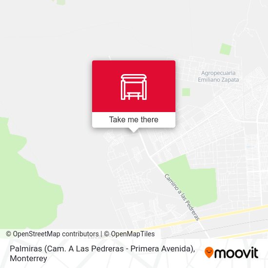 Mapa de Palmiras (Cam. A Las Pedreras - Primera Avenida)
