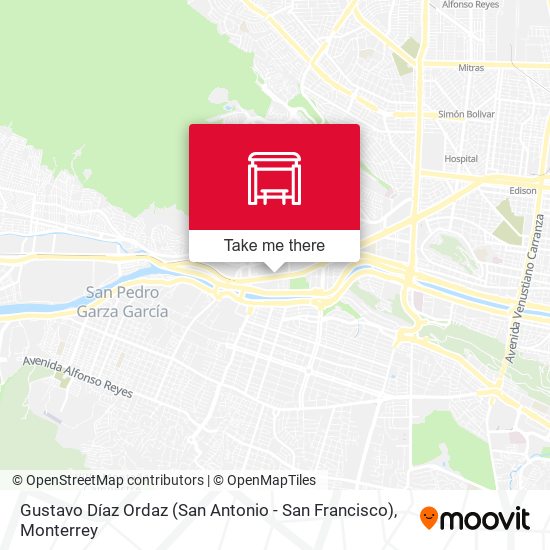 Gustavo Díaz Ordaz (San Antonio - San Francisco) map
