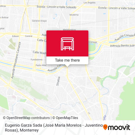 Eugenio Garza Sada (José María Morelos - Juventino Rosas) map