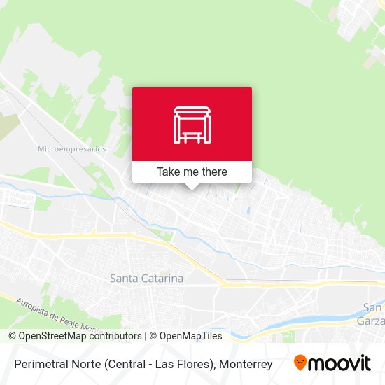 Mapa de Perimetral Norte (Central - Las Flores)