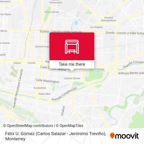 Félix U. Gómez (Carlos Salazar - Jerónimo Treviño) map