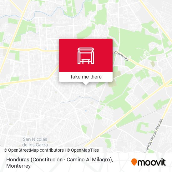 Honduras (Constitución - Camino Al Milagro) map