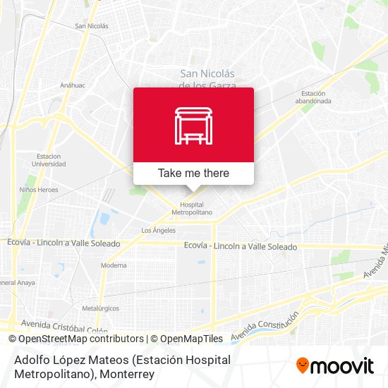 Adolfo López Mateos (Estación Hospital Metropolitano) map