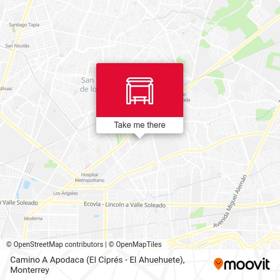 Mapa de Camino A Apodaca (El Ciprés - El Ahuehuete)