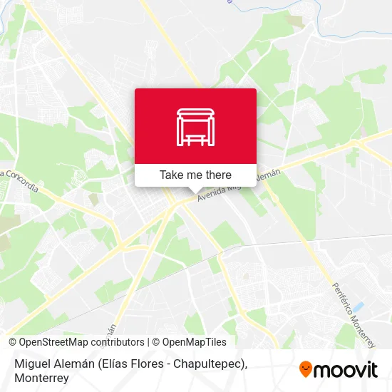 Mapa de Miguel Alemán (Elías Flores - Chapultepec)